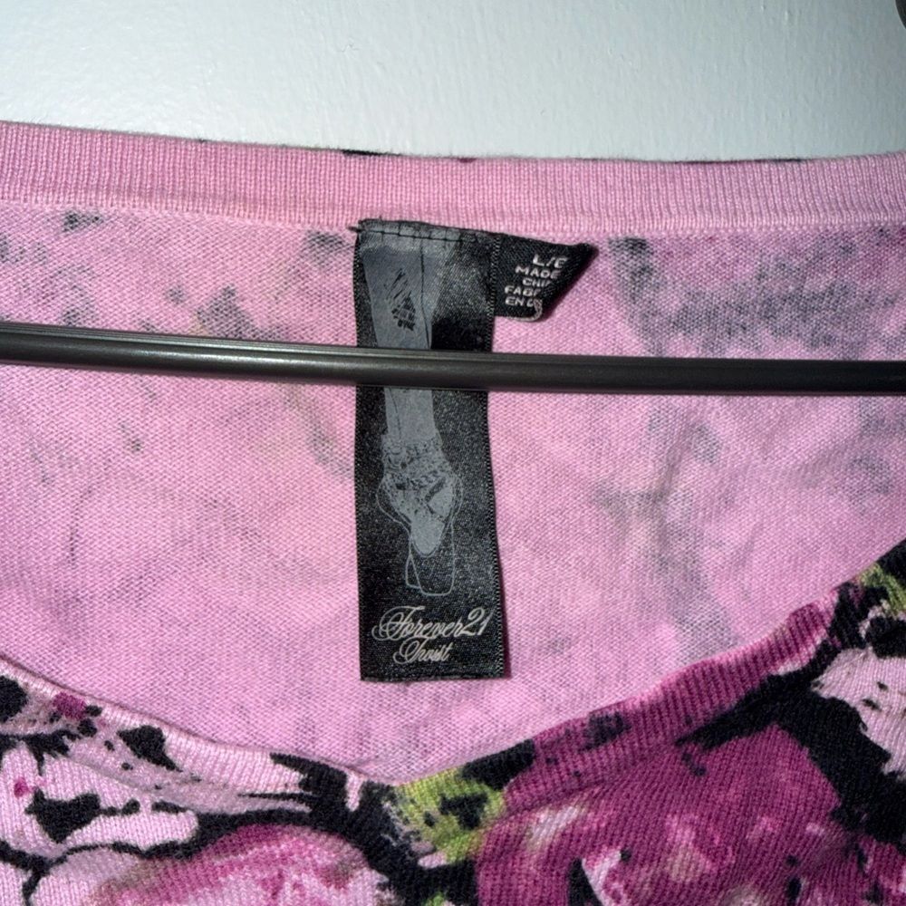 Forever 21 Pink Floral Crop Top - Picture 2 of 6